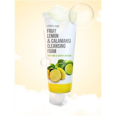 LEBELAGE - ПЕНКА ДЛЯ УМЫВАНИЯ С ФРУКТАМИ, ЛИМОНОМ И КАЛАМАНСИ FRUIT LEMON & CALAMANSI CLEANSING FOAM, 100 ML