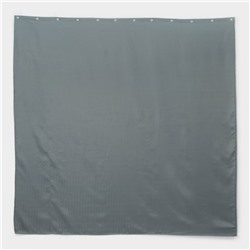 Штора для ванной «Олива», с люверсами, 180×180 см, полиэстер, серая