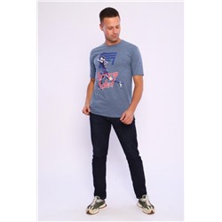 Футболка мужская ФМ-3 (Сине-серый)