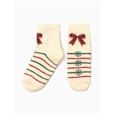 Носки женские новогодние махровые «Новогоднее ассорти», МИКС, размер 36-40