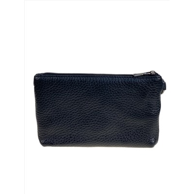 Женский кошелёк  из натуральной кожи, цвет черный