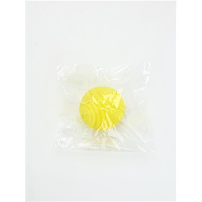 Игрушка пищащая  "Мячик, горизонтальные полоски", 5,5 см желтая