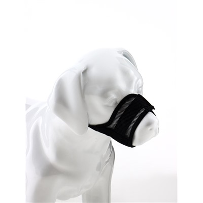 Намордник сетчатый с двойной фиксацией, размер L (длина по носу 6 см, обхват морды 25 см), чёрный