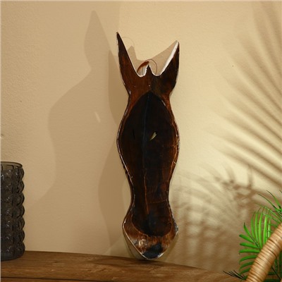 Маска «Зебра», 50 см, дерево албезия, в чёрно-белую полоску