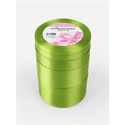 Набор атласных лент, 5 шт., 6/10/20/40/50 мм, 23±1 м, светло-зелёный