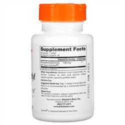 Doctor's Best, SerinAid, фосфатидилсерин, 100 мг, 60 капсул