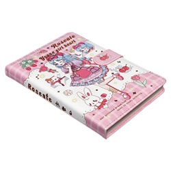 Записная книжка подарочная, А6+ 132 листа, цветной блок, с хлястиком на магните,обложка пвх, "Аниме", МИКС