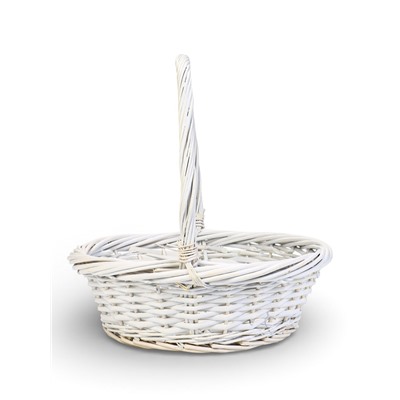 Корзина плетёная для хранения Brisa, с ручкой, белая, набор 3 шт.