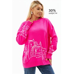 Женский удлиненный свитер оверсайз Happyfox