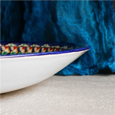 Ляган узбекский Риштанская Керамика, d=41 см, синий