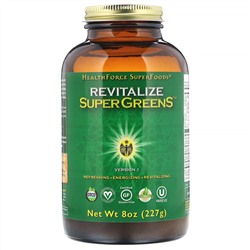 HealthForce Superfoods, Цельнопищевая добавка Revitalize Super Greens, 227 г