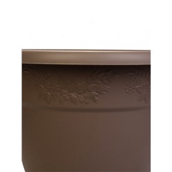 Горшок для цветов с поддоном «Рябина», 22 л, пластиковый, серый