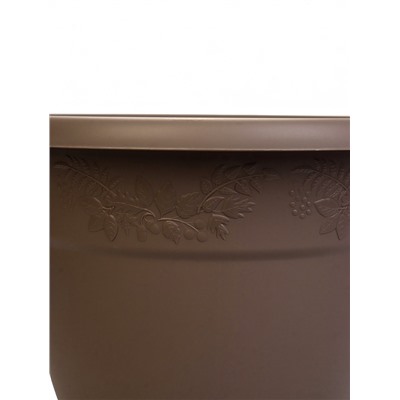 Горшок для цветов с поддоном «Рябина», 22 л, пластиковый, серый