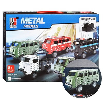 Конструктор металлический "Буханка" (386 дет.) в коробке