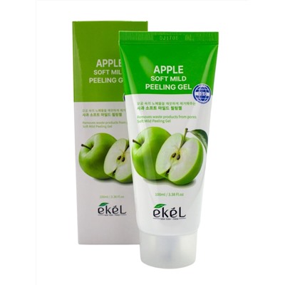 EKEL - ПИЛИНГ-ГЕЛЬ ДЛЯ ЛИЦА С ЭКСТРАКТОМ ЯБЛОКА SOFT MILD PEELING GEL APPLE, 100 МЛ