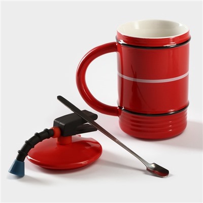 Кружка керамическая Lover Fire, 480 мл, цвет красный