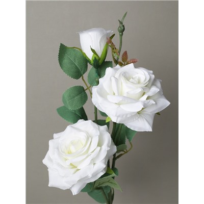 Цветок искусственный Роза 63 см / GT41-27 /уп 72/360/ (Белый)