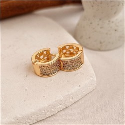 Серьги колечки с камнями "Дубайское золото", арт.313.238