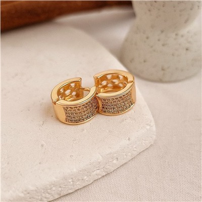 Серьги колечки с камнями "Дубайское золото", арт.313.238