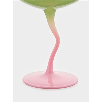 Бокалы для вина Pint, 450 мл, 8×19 см, набор 2 шт., стекло, зелёные, белые