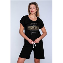 Костюм женский с шортами 299 (Черный)