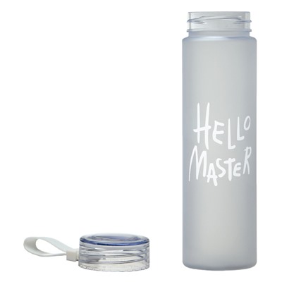 Бутылка для воды, 500 мл Hello Master, 22 х 6 см, белая