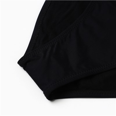 Купальник раздельный тройка с двумя видами плавок, чёрный, размер 38