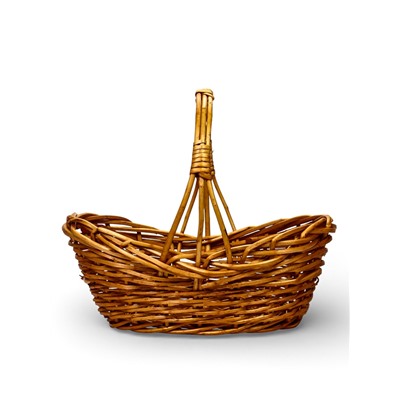 Корзина плетёная для хранения, лоза, коричневая, набор 3 шт.