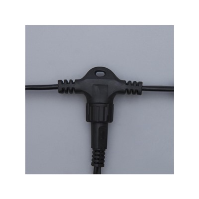 Гирлянда «Занавес» 2×6 м, IP44, УМС, тёмная нить, 1440 LED, свечение белое, 220 В