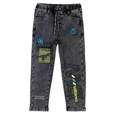 Брюки текстильные джинсовые утепленные флисом для мальчиков