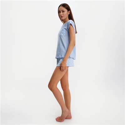 Пижама женская (футболка, шорты) KAFTAN «Горошек», размер 40-42