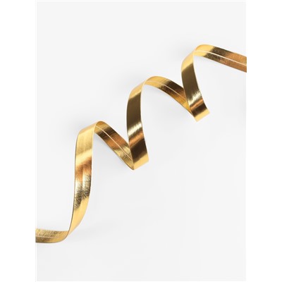 Косая бейка, кожзам, 15 мм, 10±1 м, цвет золотой