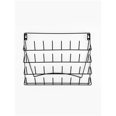 Органайзер-стойка для ниток, настенная/настольная, с подставкой, 40×31 см, чёрный