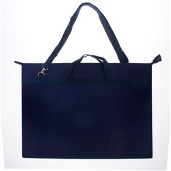 УЦЕНКА Папка А2 с ручками пластик молния сверху 650×480×50 мм ПР 6, плеч.ремень, Синий