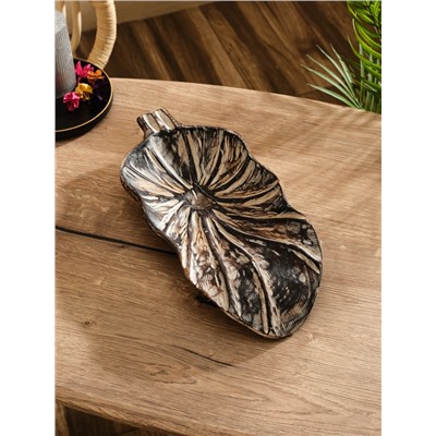 Блюдо «Лист», 35×18×6 см, дерево Джати