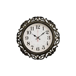 Часы настенные интерьерные «Хостон», бесшумные, плавный ход, d=40.5 см, циферблат d=26 см, чёрный, золотистый