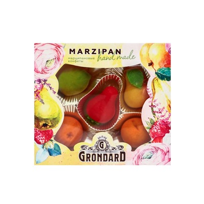 Конфеты подарочные новогодние «Миндальное лакомство» с корпусом из марципана, фрукты, 100 г