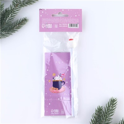 Подарочный набор новогодний, блокнот и фигурная ручка «Теплых моментов»