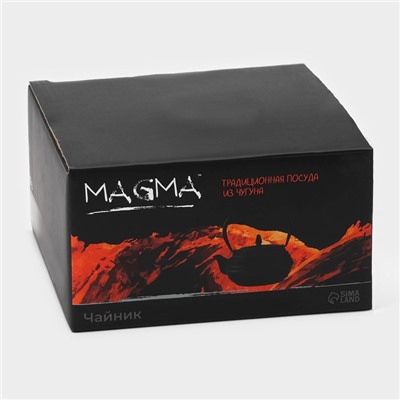 Чайник Magma «Танан», 800 мл, с ситом, с эмалированным покрытием внутри, индукция, чугун, чёрный