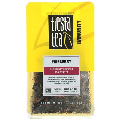 Tiesta Tea Company, Premium Loose Leaf Tea, Fireberry, Caffeine Free, 1.7 oz (48.2 g)