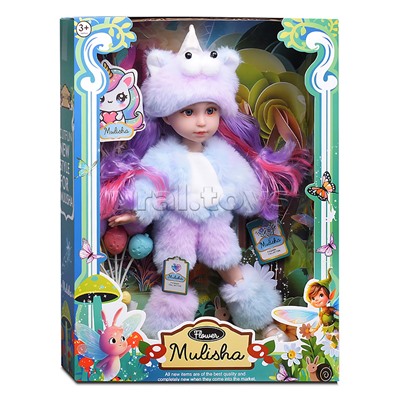 Кукла "Дарина" в костюме единорога, в коробке