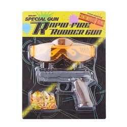 Пистолет "Спецагент" стреляет резинками, на листе