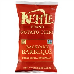 Kettle Foods, Картофельные чипсы, барбекю, 141 г (5 унций)