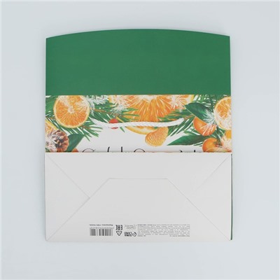 Пакет-коробка подарочный новогодний «С Новым годом», 23×18×11 см