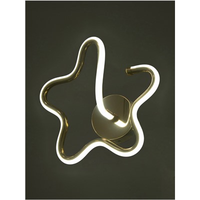 Бра настенное BayerLux Valentina, 14 Вт, LEd, 4000-6000К, золото, 25×25×13 см