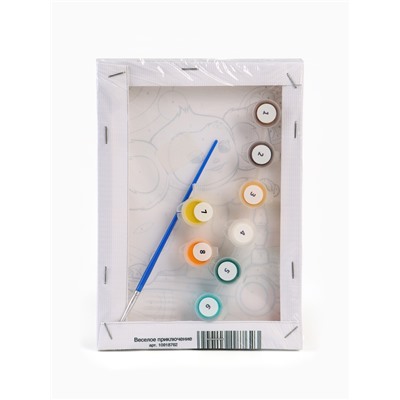 Картина по номерам с подрамником «Чебурашка на самокате», 21×15 см