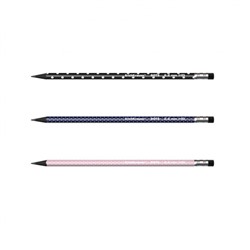 Карандаш пластиковый "Точки" HB трехгранный, с ластиком 55276 ErichKrause