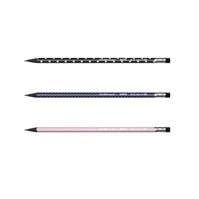 Карандаш пластиковый "Точки" HB трехгранный, с ластиком 55276 ErichKrause