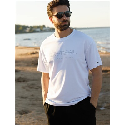 Свободная футболка  с авторским принтом