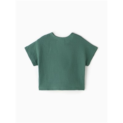 Рубашка Крошка Я «Муслин», рост 68, зеленая